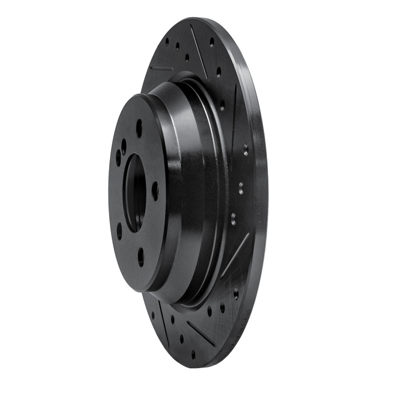 Mercedes-Benz CL500 Brake Rotor (1) - Rear Right - R1 Concepts - Drilled & Slotted - Black - `03-`06